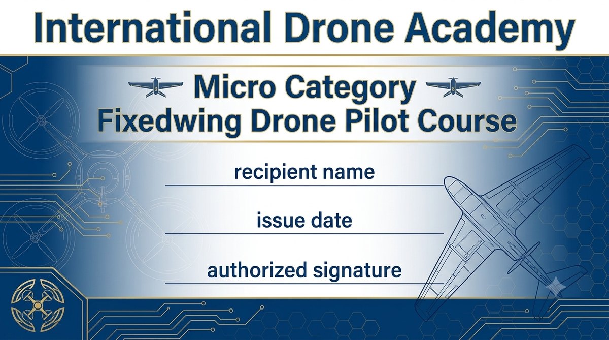 Micro category fixed-wing pilot course
