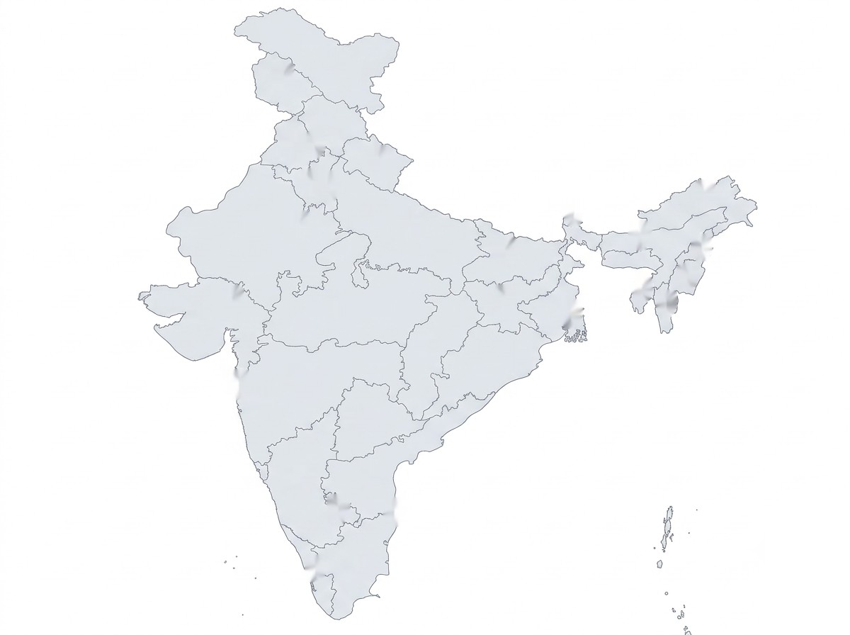 Map of India with academy locations