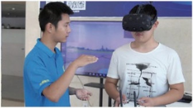 Students with VR headset